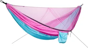 Wild Camping,mosquito Net Camping,Nylon Material, Encrypted Anti-mosquito Netting, Portable Drawstring Quick-open Outdoor Hammock, Suitable for Camping, Camping, Beach and Travelling(Blue Pink)