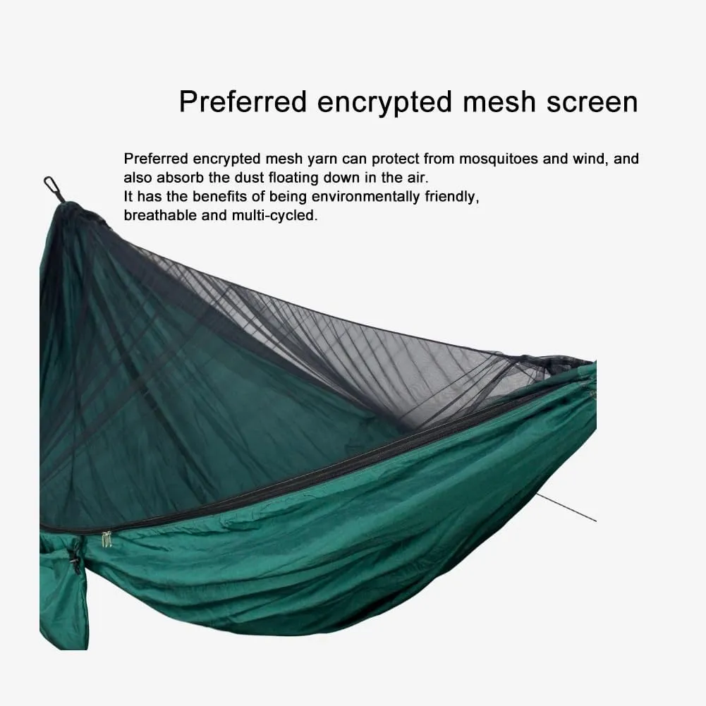 Wild Camping,mosquito Net Camping,Nylon Material, Encrypted Anti-mosquito Netting, Portable Drawstring Quick-open Outdoor Hammock, Suitable for Camping, Camping, Beach and Travelling(Fruit Green)