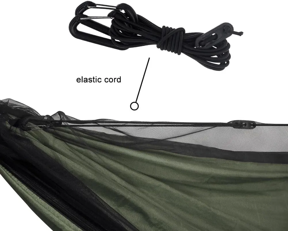 Wild Camping,mosquito Net Camping,Nylon Material, Encrypted Anti-mosquito Netting, Portable Drawstring Quick-open Outdoor Hammock, Suitable for Camping, Camping, Beach and Travelling(Fruit Green)