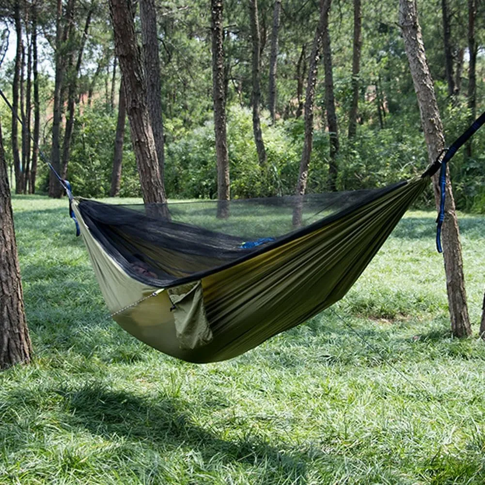 Wild Camping,mosquito Net Camping,Nylon Material, Encrypted Anti-mosquito Netting, Portable Drawstring Quick-open Outdoor Hammock, Suitable for Camping, Camping, Beach and Travelling(Fruit Green)