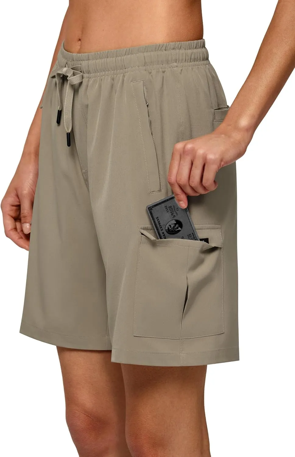 Willit Women's 7''/9" Hiking Cargo Athletic Shorts with Zipper Pockets Quick Dry for Camping, Golf, Travel Water Resistant