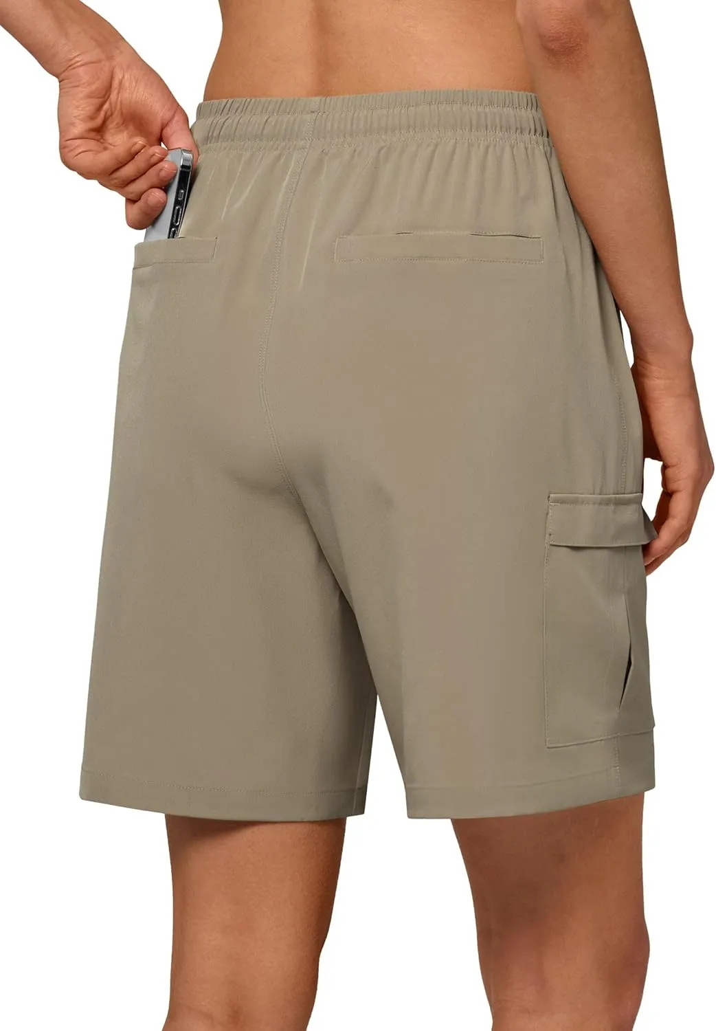 Willit Women's 7''/9" Hiking Cargo Athletic Shorts with Zipper Pockets Quick Dry for Camping, Golf, Travel Water Resistant