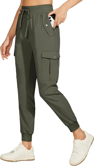 Willit Women's Hiking Pants Cargo Joggers Lightweight Quick Dry Athletic Workout Travel Casual Pants Pockets
