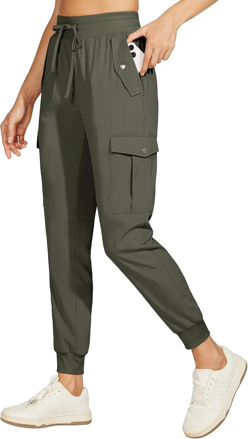 Willit Women's Hiking Pants Cargo Joggers Lightweight Quick Dry Athletic Workout Travel Casual Pants Pockets