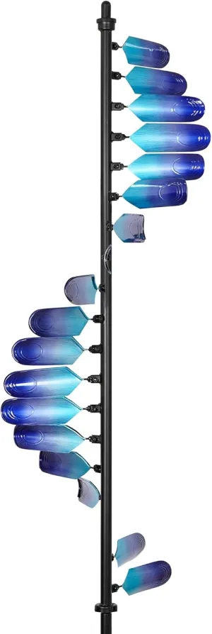 Wind Spinners Outdoor, 93" Large Metal Wind Spinners for Yard and Garden, Kinetic Wind Sculptures & Spinners with Stake, Windmill for Yard Art Decor (Peacock Spiral)