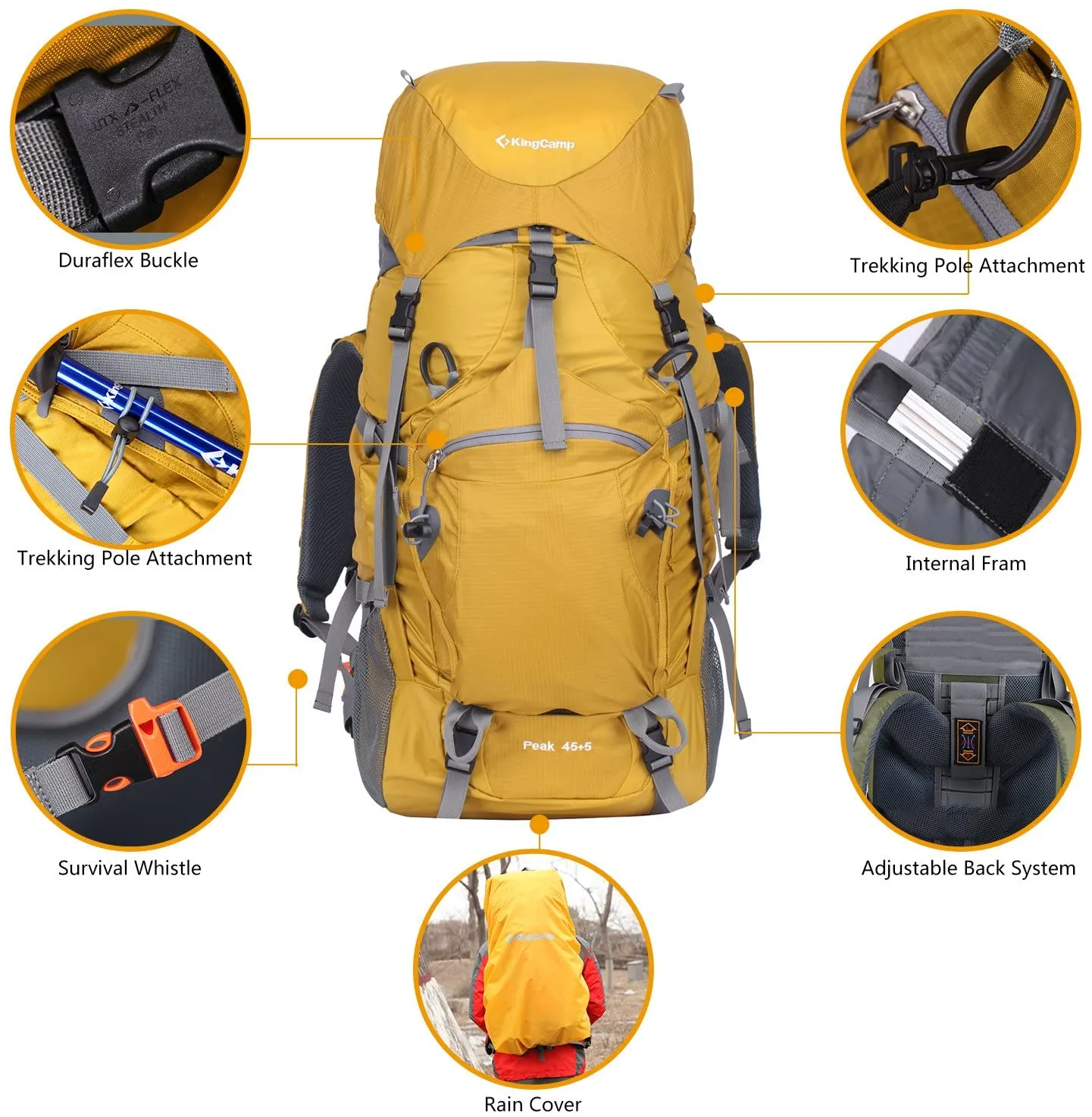 with Positive testimonials Frame Hiking Internal Rain Cover Top pick Backpack