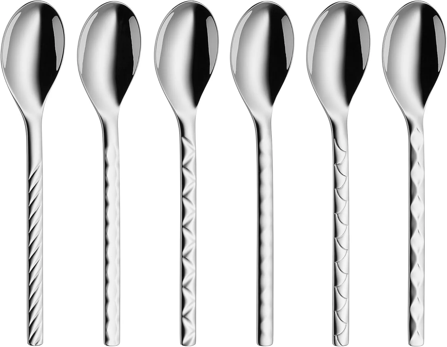 WMF 6-Piece 18/10 Stainless Steel Coffee-Mug Spoon Set, Silver
