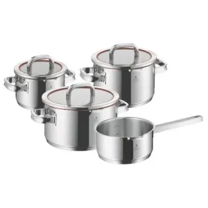 Wmf Function Stainless Steel Cookware Set – 4 Piece (3x Casserole with Lid 2L, 3.3L, 5.6L, 1x Saucepan 1.5L)