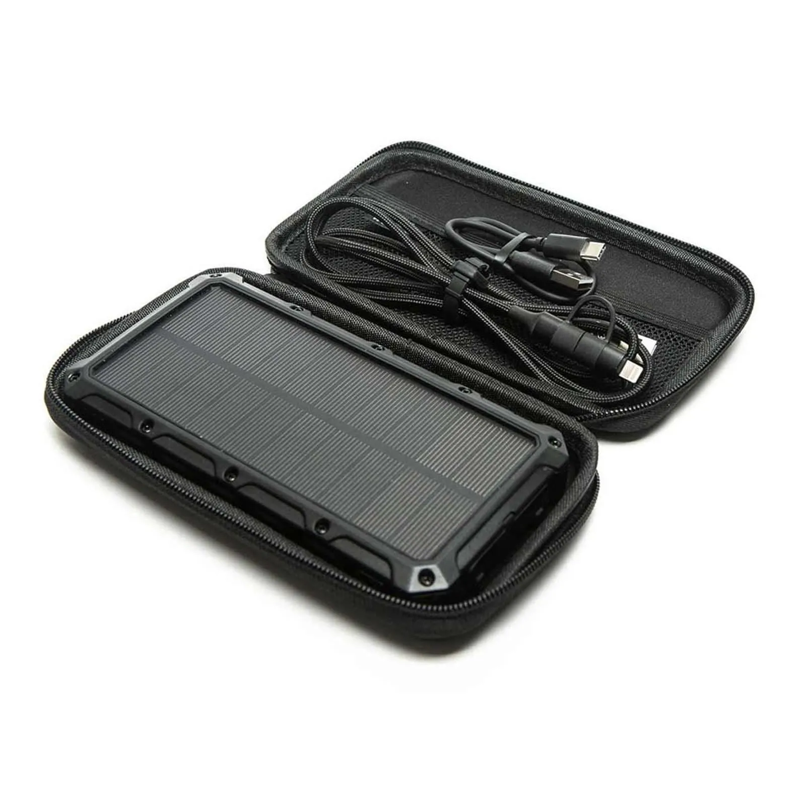 Wolf Outdoors SPB-16 Solar Power Bank with Case and 3in1 Lead