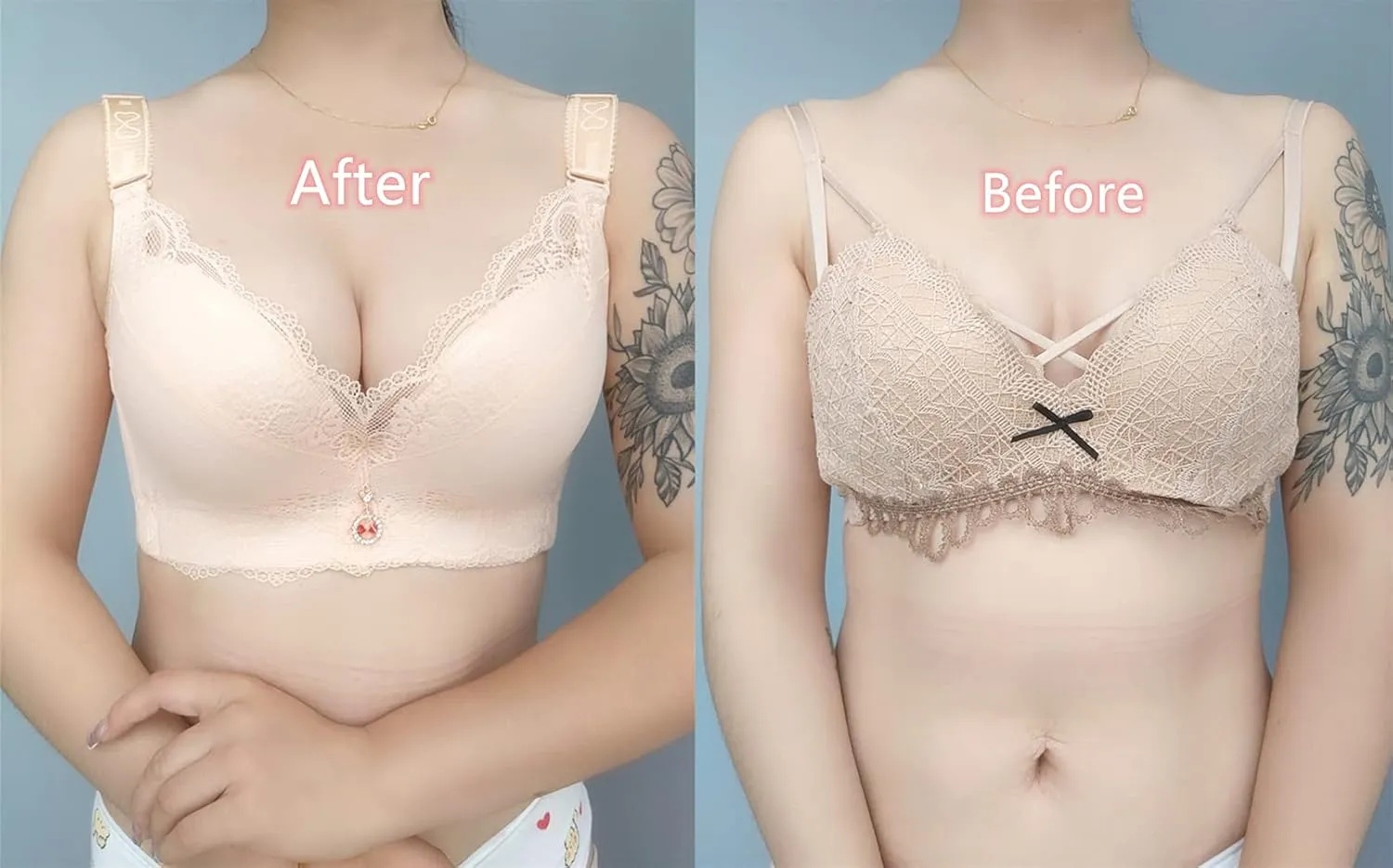 Women Super Push Up Bra Lace Underwire Soft Padding Lift Up Bra