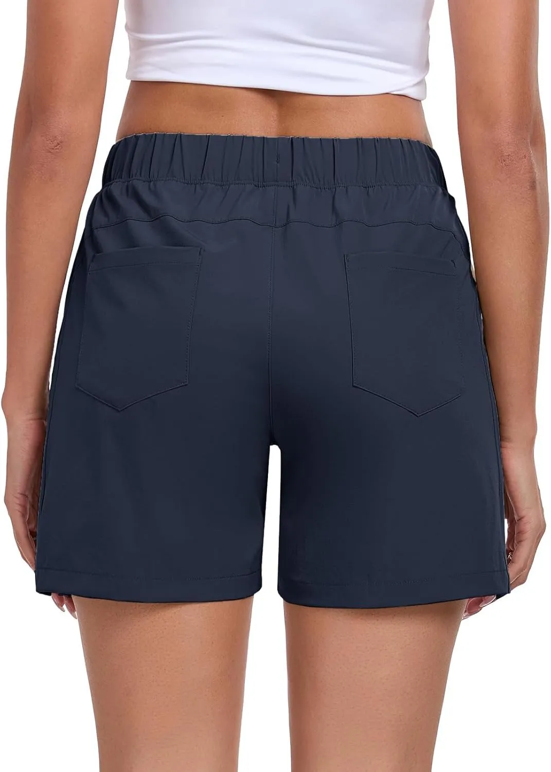 Womens 5'' Hiking Athletic Shorts Quick Dry Lightweight Golf Casual Summer Shorts with Zipper Pockets