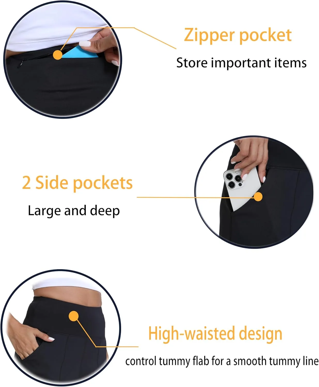 Women's Athletic Running Shorts with Pockets Lightweight Quick Dry Hiking Shorts for Workout Gym and Sports