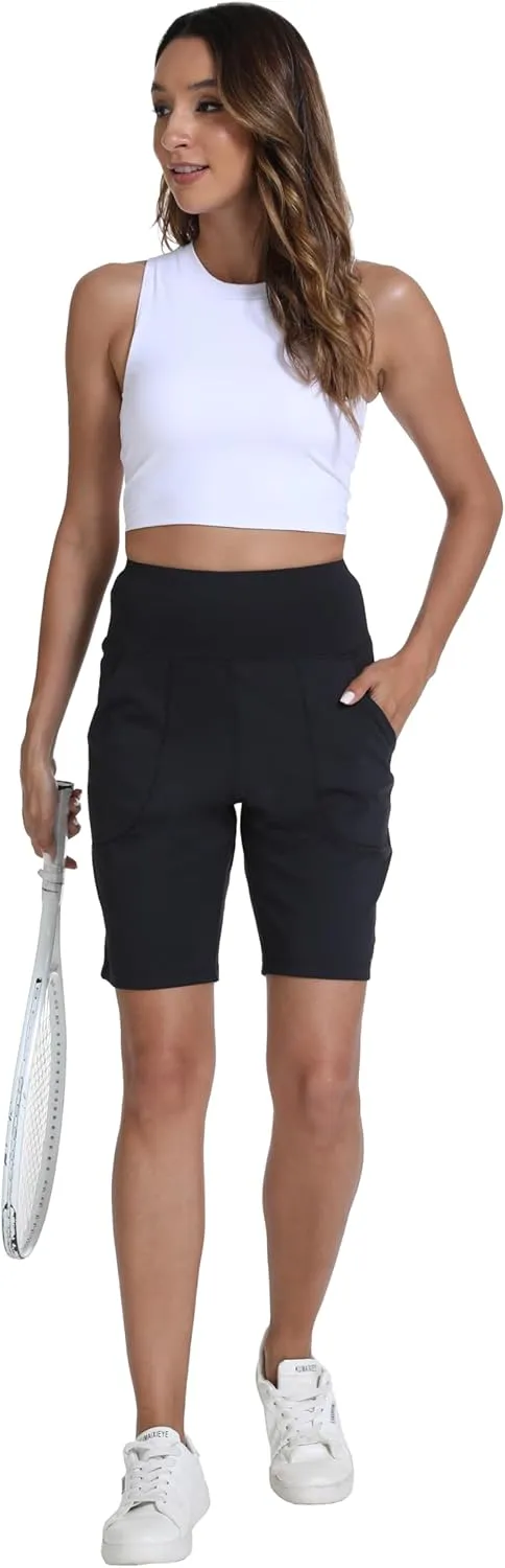 Women's Athletic Running Shorts with Pockets Lightweight Quick Dry Hiking Shorts for Workout Gym and Sports