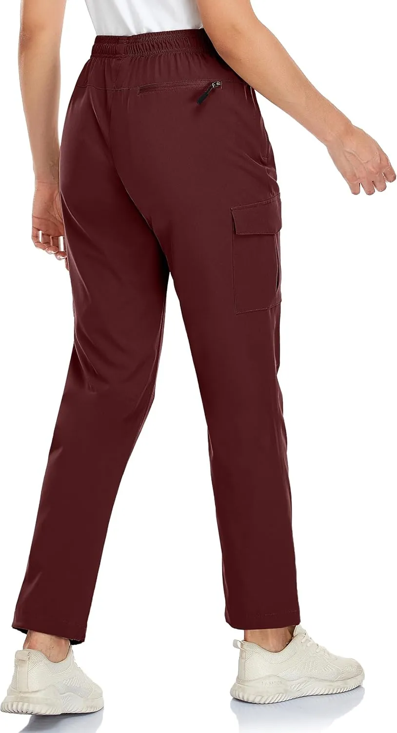 Women's Cargo Hiking Pants Camping Fishing Drift Quick Dry Water Resistant UPF50  Workout Travel Pants 5 Zip Pockets
