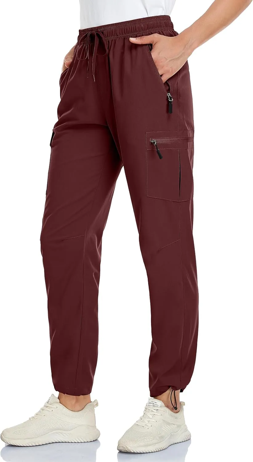 Women's Cargo Hiking Pants Camping Fishing Drift Quick Dry Water Resistant UPF50  Workout Travel Pants 5 Zip Pockets