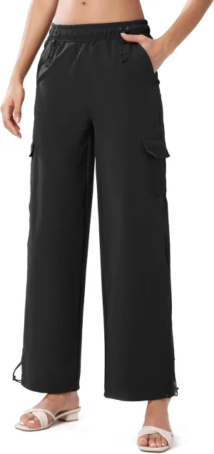 Women's Cargo Hiking Pants Waterproof Quick Dry Pants Outdoor Water Resistance Stretch Lightweight for Safari Casual Camping