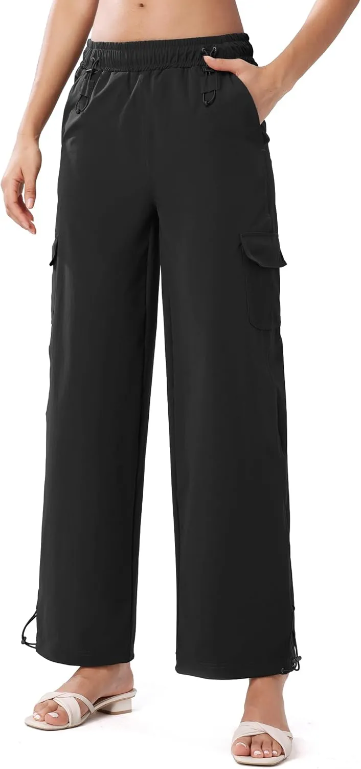 Women's Cargo Hiking Pants Waterproof Quick Dry Pants Outdoor Water Resistance Stretch Lightweight for Safari Casual Camping