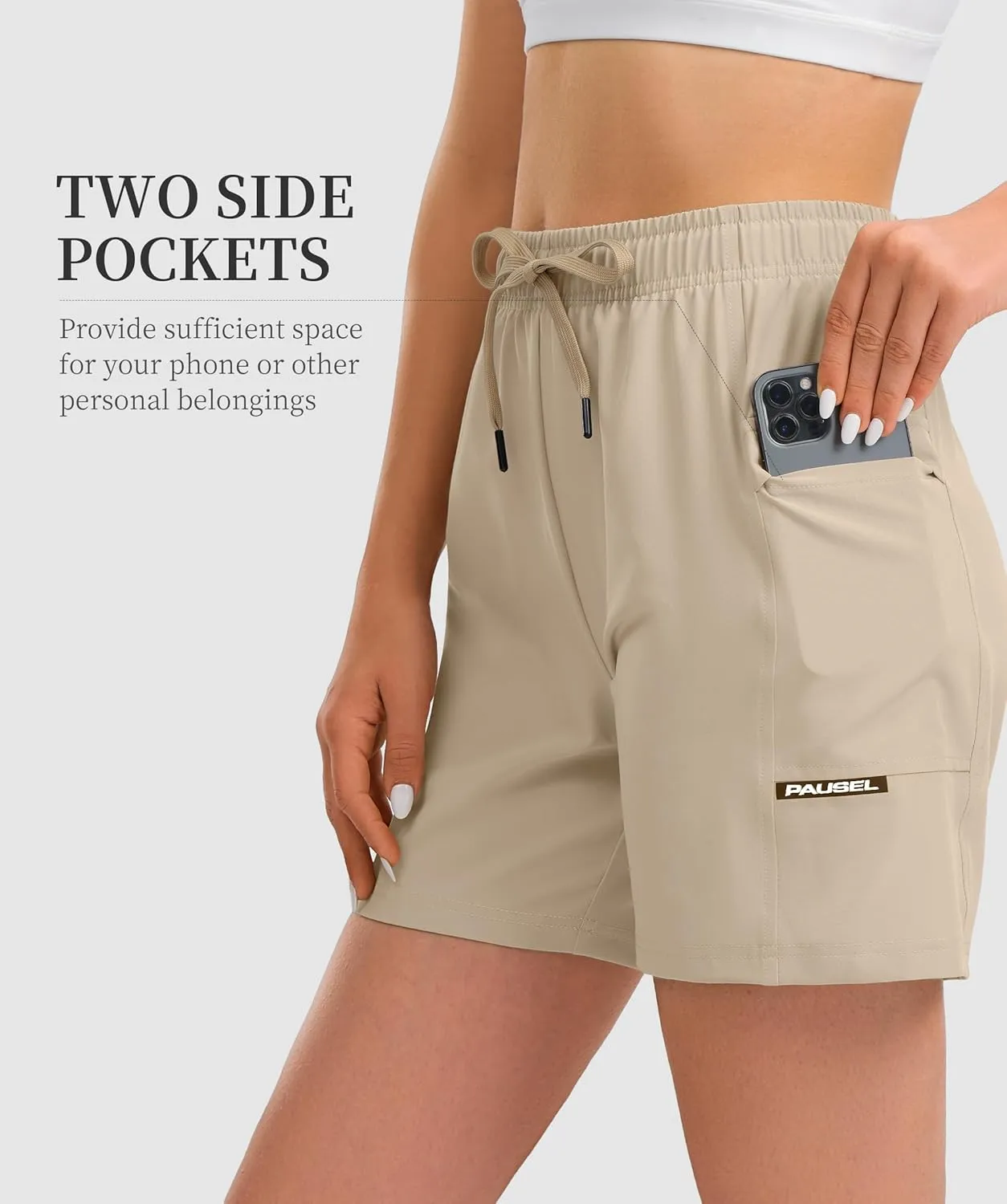 Women's Hiking Cargo Casual Shorts 6 inches Lightweight Quick Dry Athletic Shorts for Golf Workout Travel Summer 2025