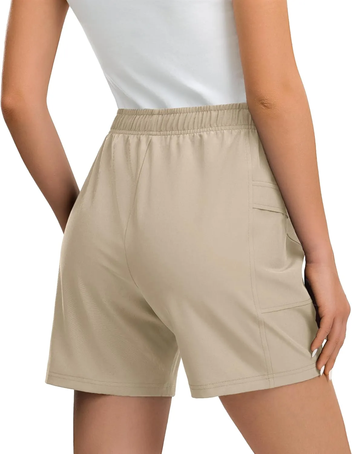 Women's Hiking Cargo Casual Shorts 6 inches Lightweight Quick Dry Athletic Shorts for Golf Workout Travel Summer 2025