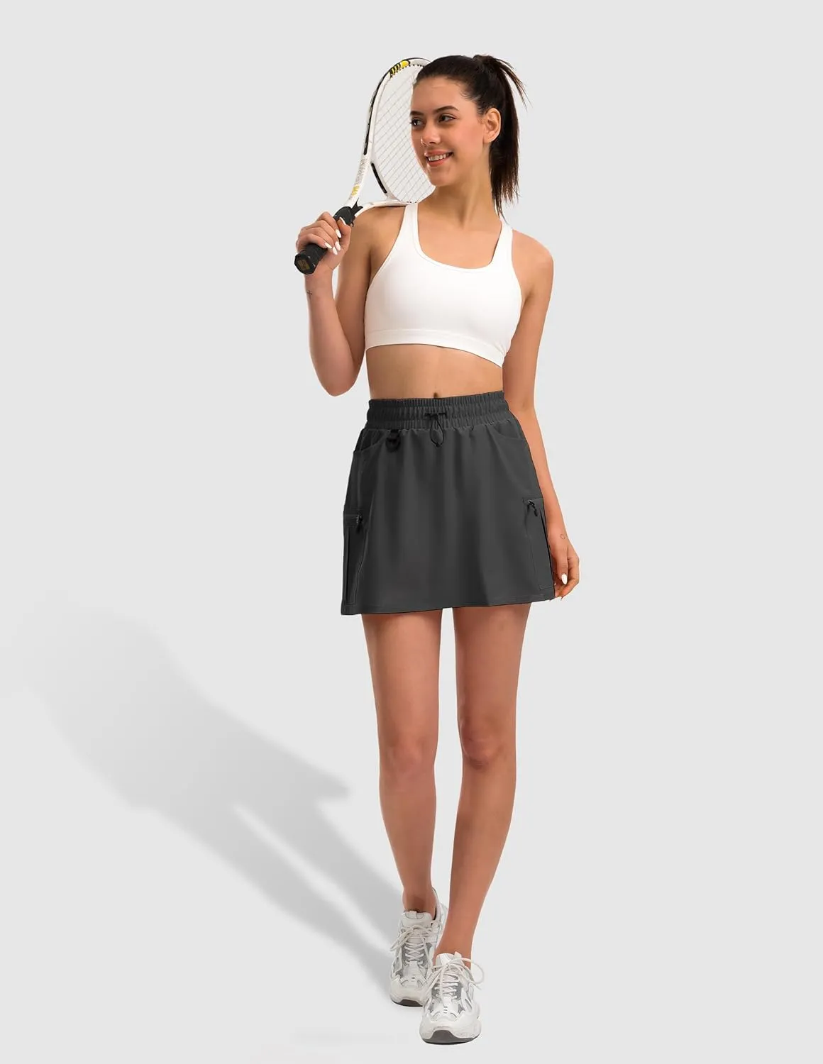 Women's Hiking Cargo Skort Golf Skirt with 5 Pockets Tennis Dressy Casual 16" Skorts for Summer Travel Outdoor 2025