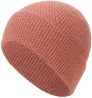 Womens Mens Lightweight Soft Winter Cashmere Ribbed Cuff Knit Beanie Skull Cap Ski Hat