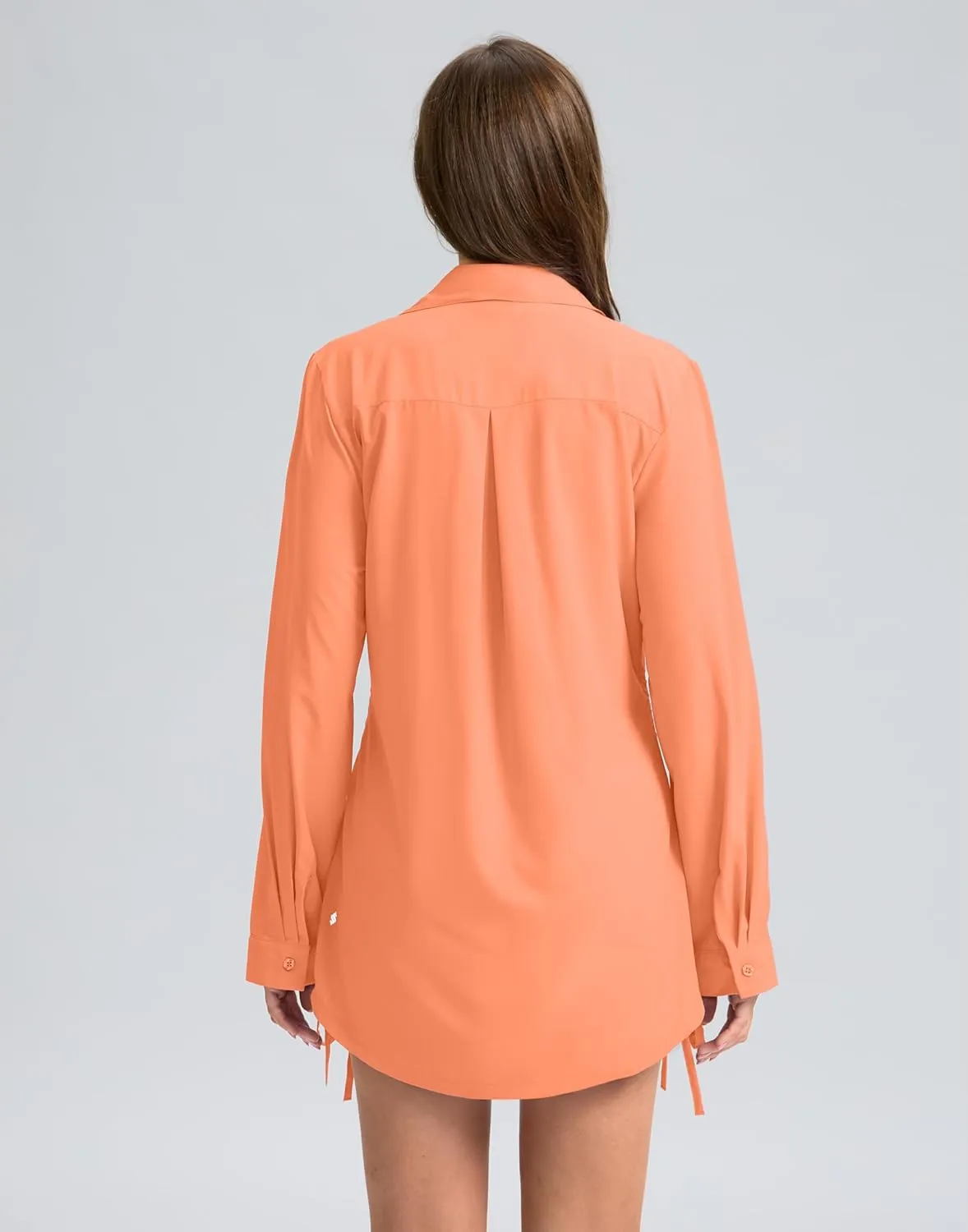 Women's UPF 50  Long Sleeve UV Sun Protection Shirts Fishing Hiking Button Down Dress Shirt Swim Cover Up for Women
