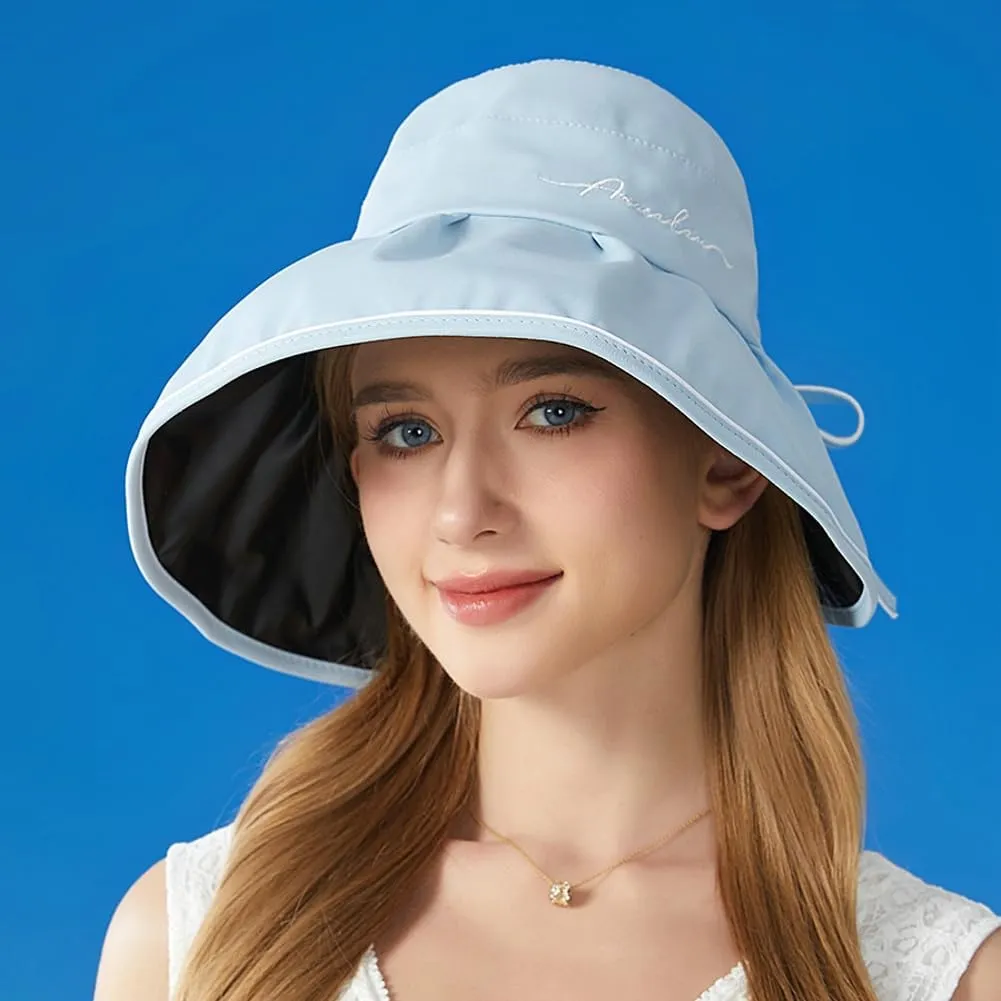 Women's Wide Brim Sun Hats UPF 50  UV Protection Packable Summer Beach Hat Bucket Cap for Travel