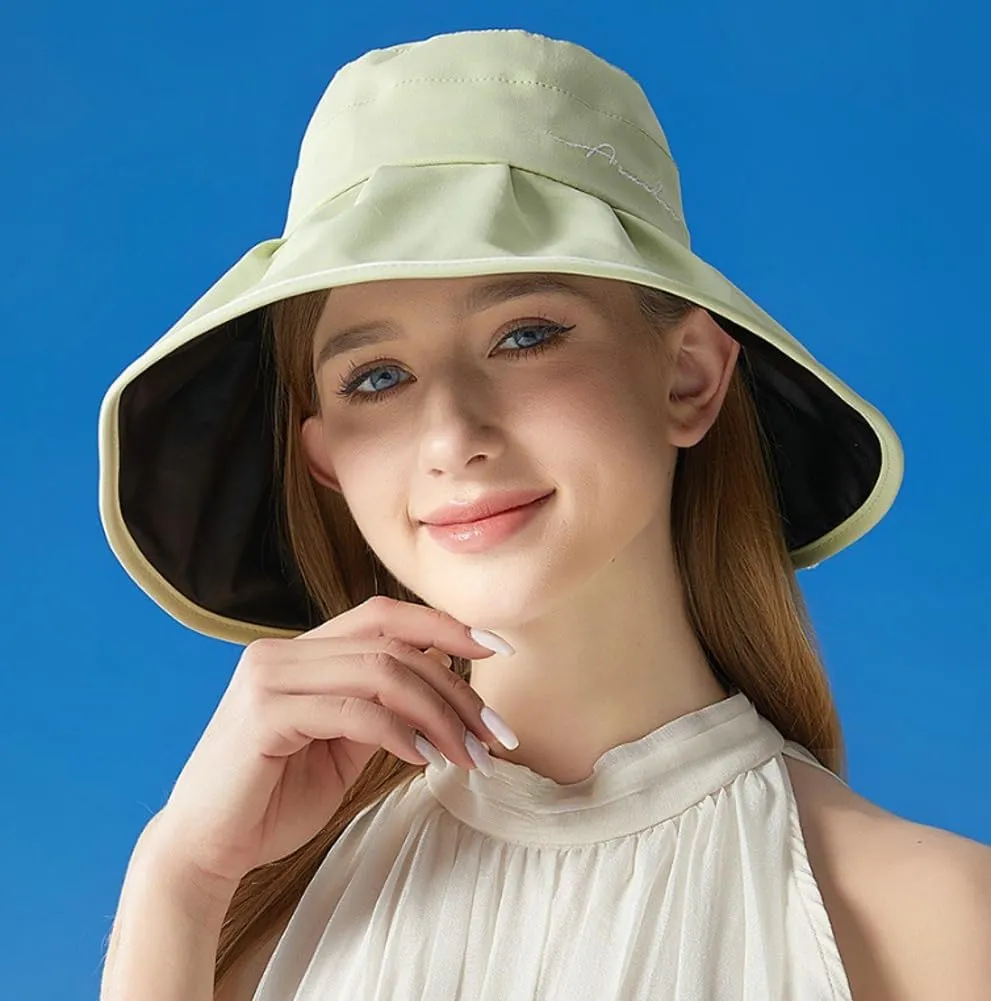 Women's Wide Brim Sun Hats UPF 50  UV Protection Packable Summer Beach Hat Bucket Cap for Travel