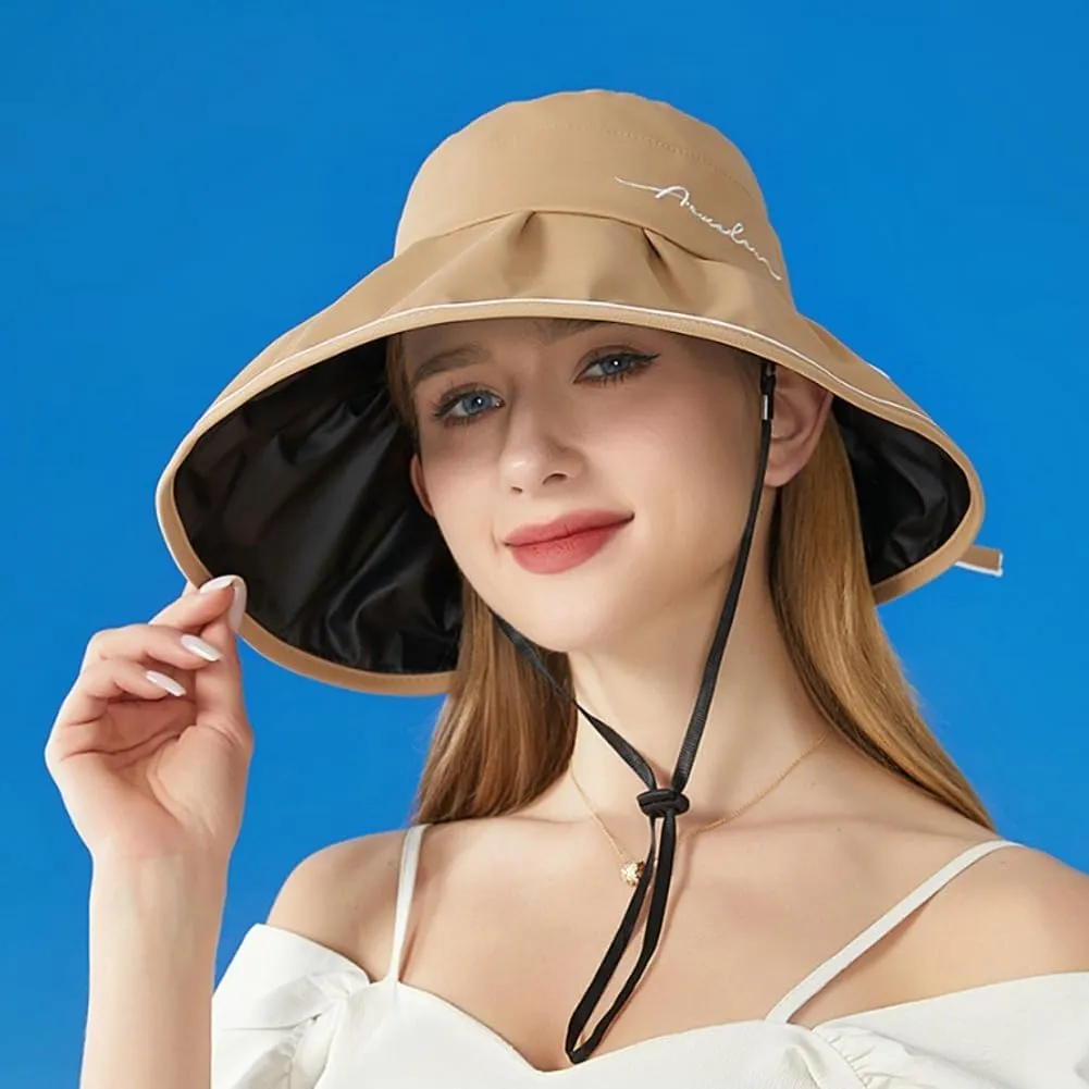 Women's Wide Brim Sun Hats UPF 50  UV Protection Packable Summer Beach Hat Bucket Cap for Travel