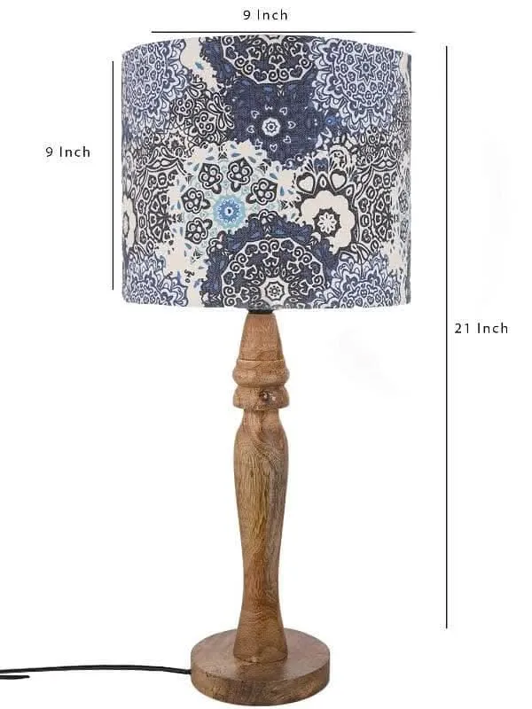 Wooden Batik Print Lamp