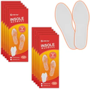 WORLD-BIO Disposable Insole Foot Warmers 7/10/16/40 Pairs Value Pack, Provide 12 Plus Hour Heating, Long Lasting Safe Natural Odorless Air Activated Warmer for Toe Hand Body, Hot Foot Warmers for Kids
