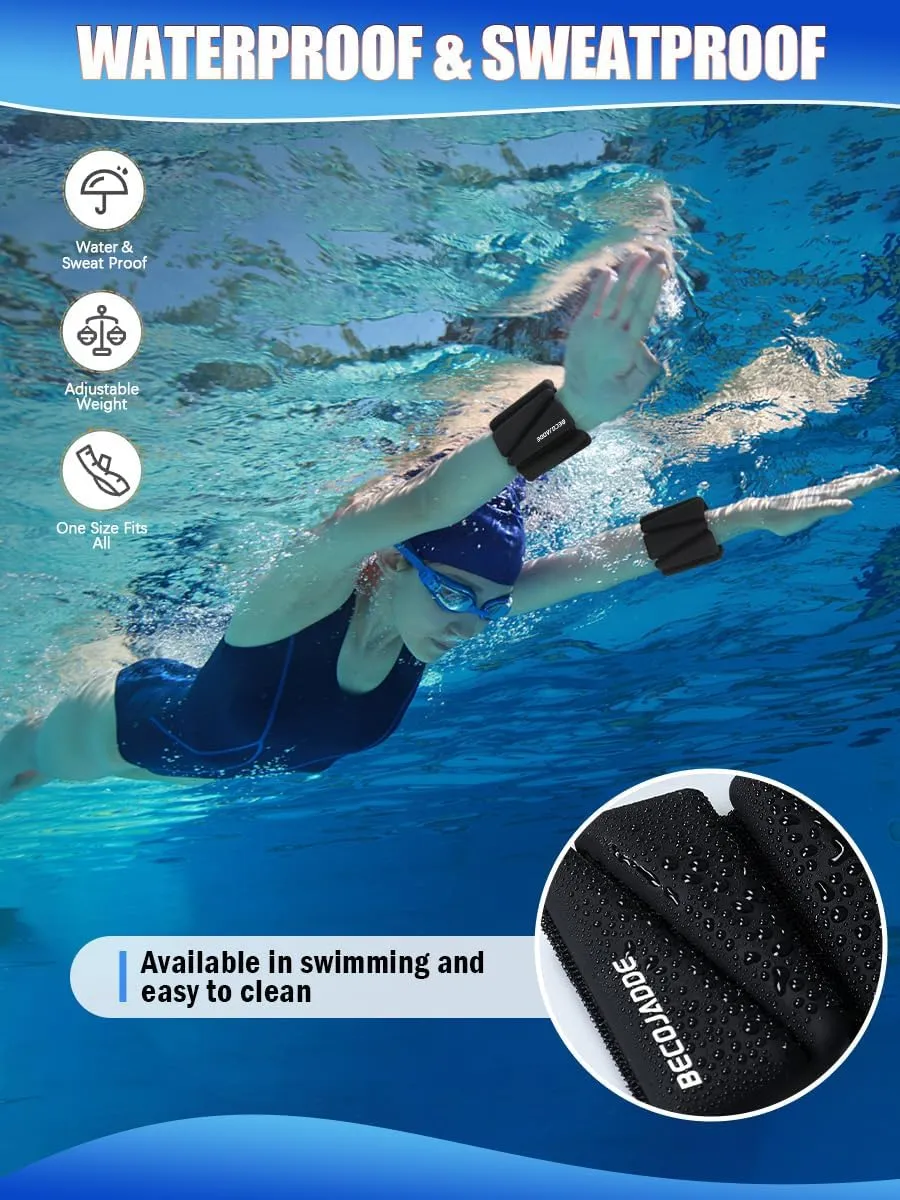 Wrist Ankle Weights Set of 2(1 lb/2 lb Each) Adjustable Weights Training Intensity for Strength Training Walking Running Yoga Pilates Jogging for Women Men