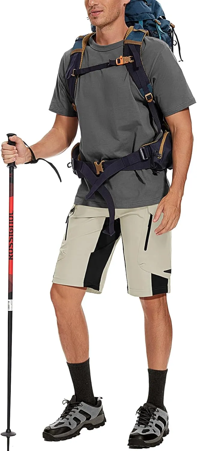 XKTTAC Men's Outdoor Quick Dry Lightweight Stretchy Shorts for Hiking, Tactical, Camping, Travel with 6 Pockets
