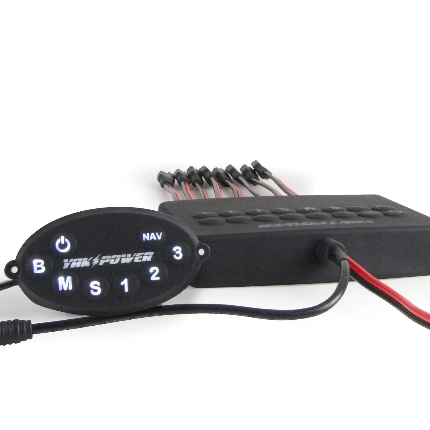 Yak-Power | Power Panel Digital Switching System with Plug-and-Play Connectivity for Easy Addition and Control of Your 12-Volt Electronics on Your Kayak (Wireless (8 Channel))