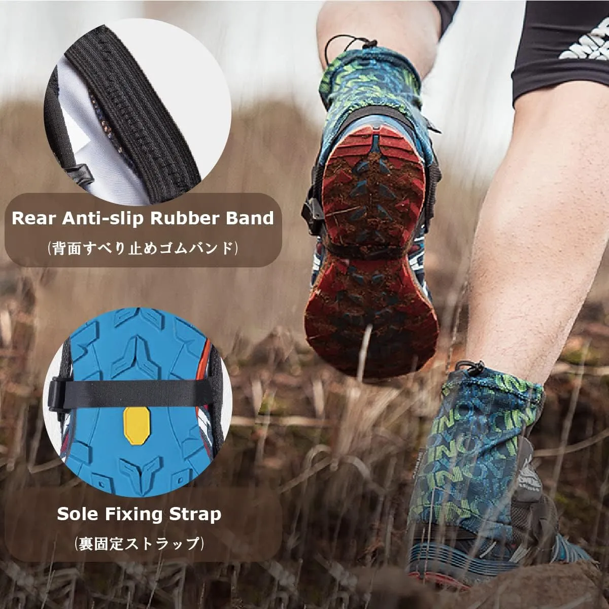 YAPJEB Gaiters Low for Hiking, Lightweight Waterproof Ankle Gaiters Rain Snow Boot Gators for Hiking, Hunting, Climbing, Woodcutting