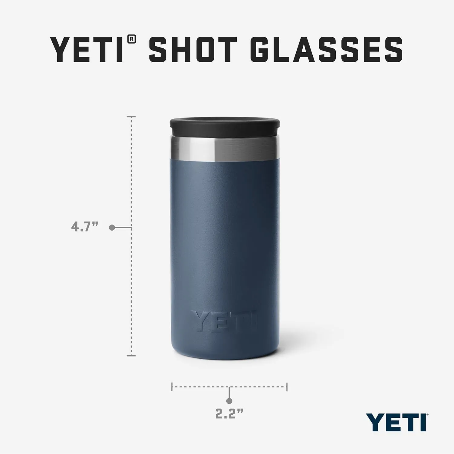 YETI Shot Glasses with Carrying Case, Set of 4