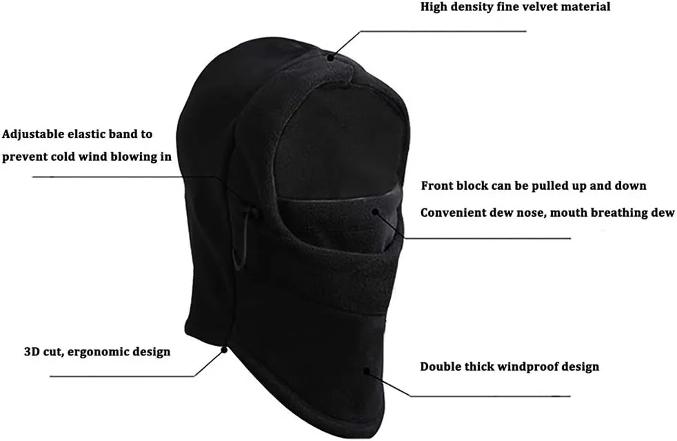 YQXCC Kids Winter Hats Balaclava Ski Mask Windproof Warm Adjustable with Fleece Lining Hat for Boys Girls