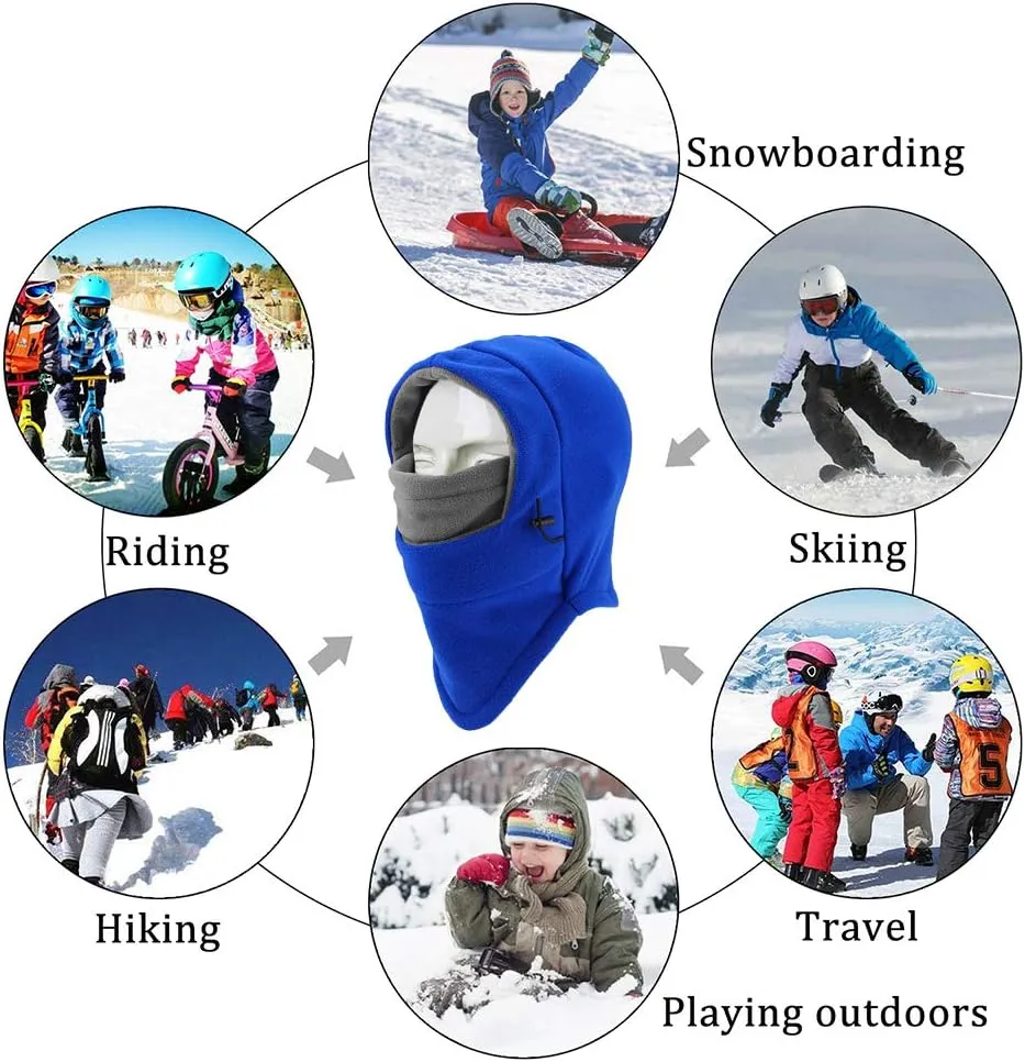 YQXCC Kids Winter Hats Balaclava Ski Mask Windproof Warm Adjustable with Fleece Lining Hat for Boys Girls