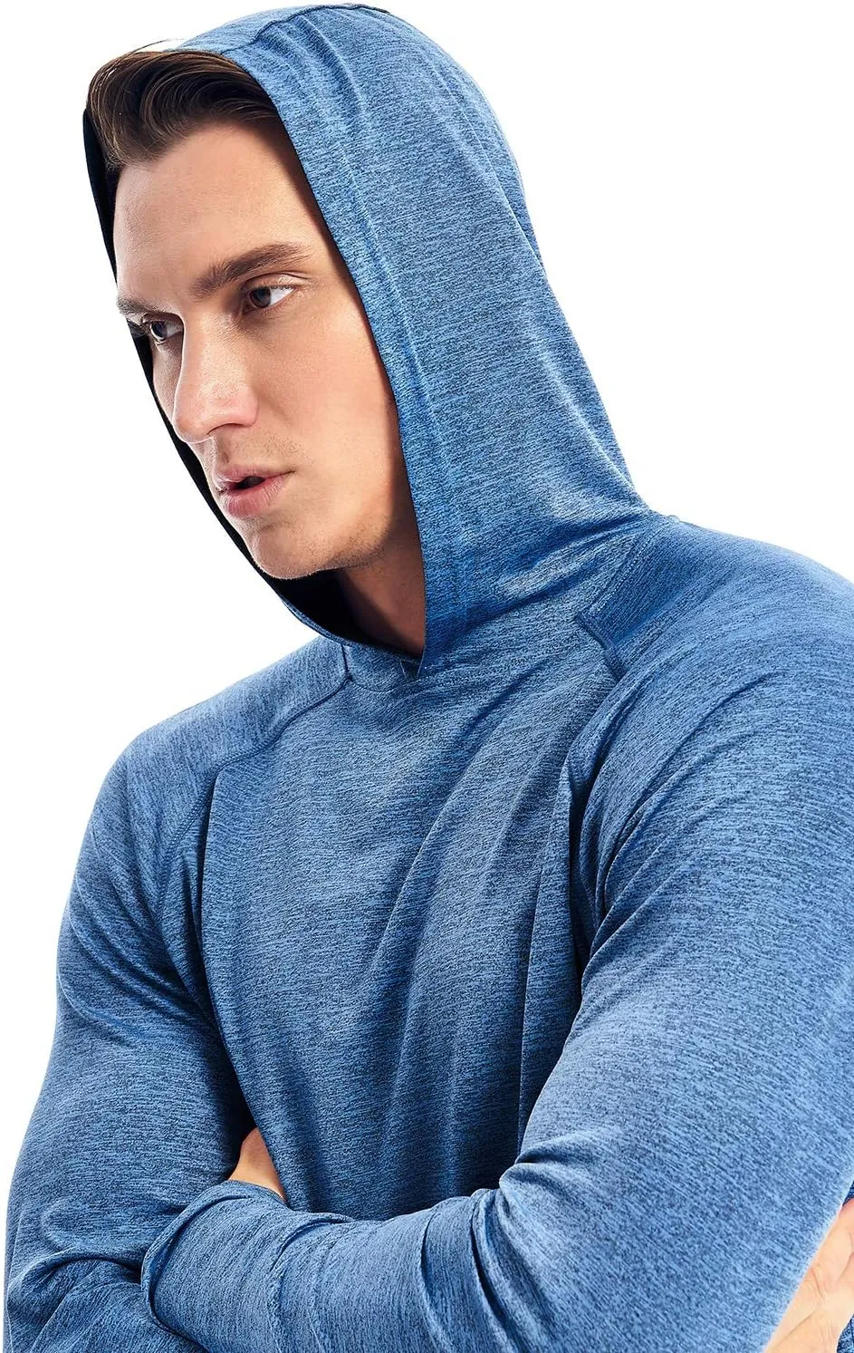 Zengjo Men's Lightweight Pullover Hoodie - Hooded Long Sleeve Workout Shirts