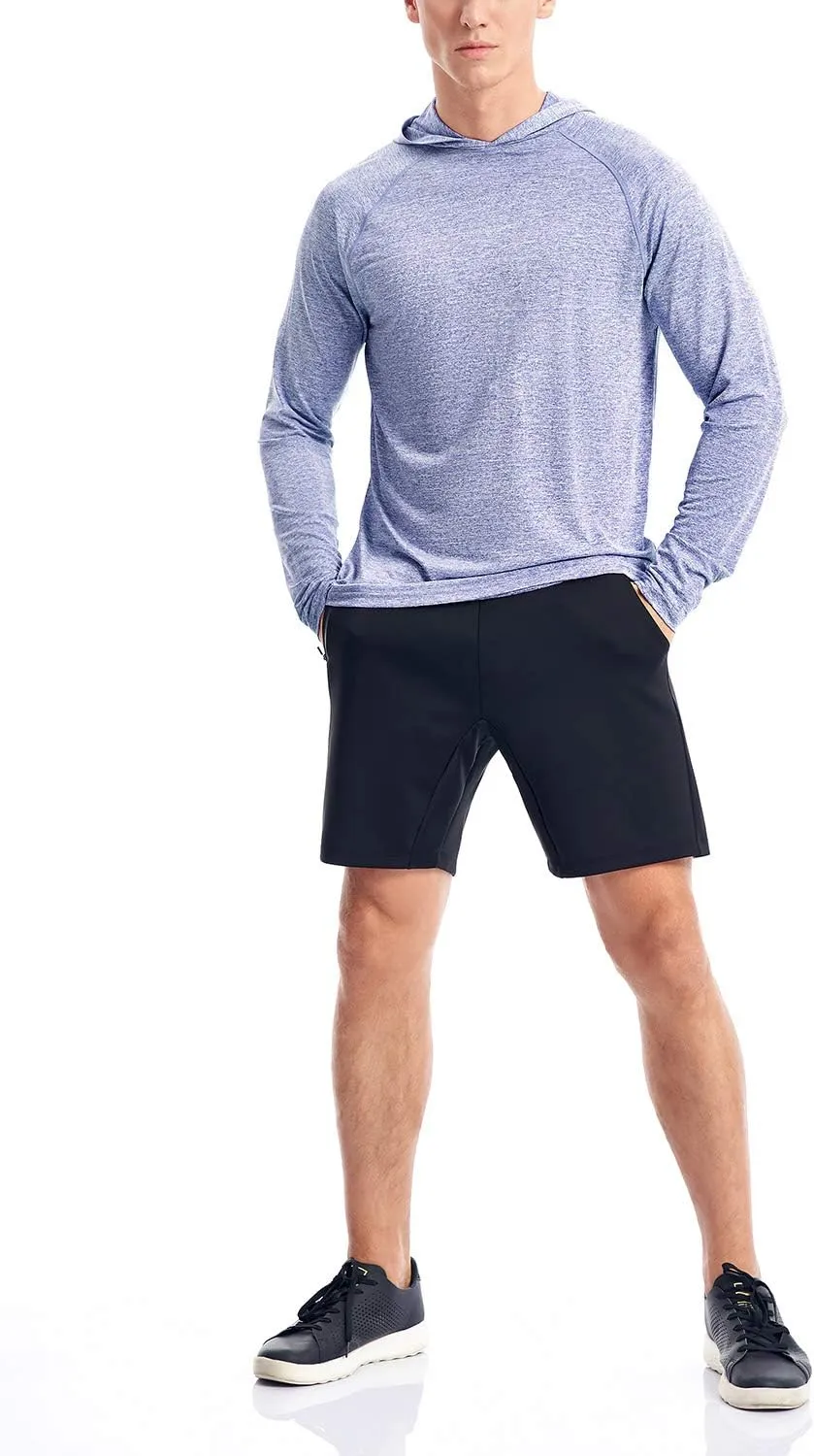 Zengjo Men's Lightweight Pullover Hoodie - Hooded Long Sleeve Workout Shirts