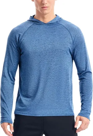 Zengjo Men's Lightweight Pullover Hoodie - Hooded Long Sleeve Workout Shirts