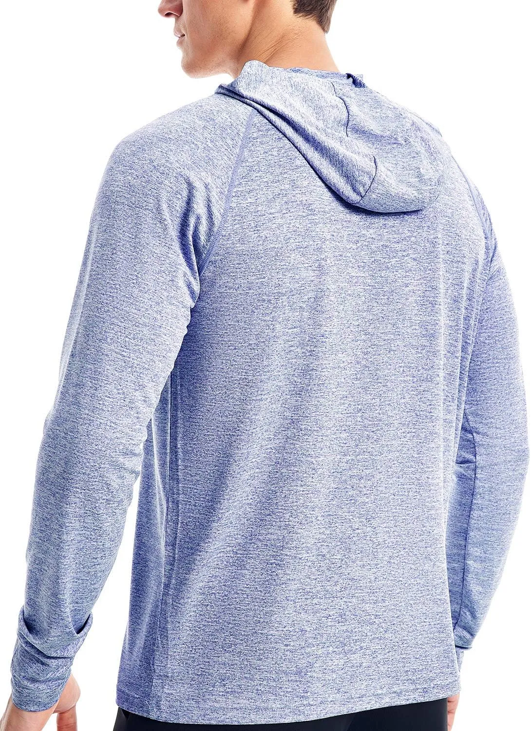 Zengjo Men's Lightweight Pullover Hoodie - Hooded Long Sleeve Workout Shirts