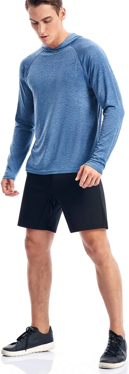 Zengjo Men's Lightweight Pullover Hoodie - Hooded Long Sleeve Workout Shirts