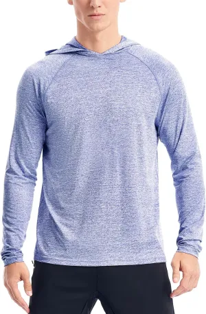 Zengjo Men's Lightweight Pullover Hoodie - Hooded Long Sleeve Workout Shirts