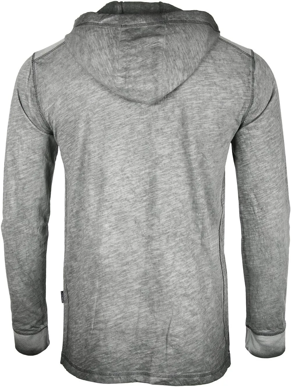 ZIMEGO Men's Long Sleeve Hoodie Garment Dyed Pullover Hood shirt - Lightweight