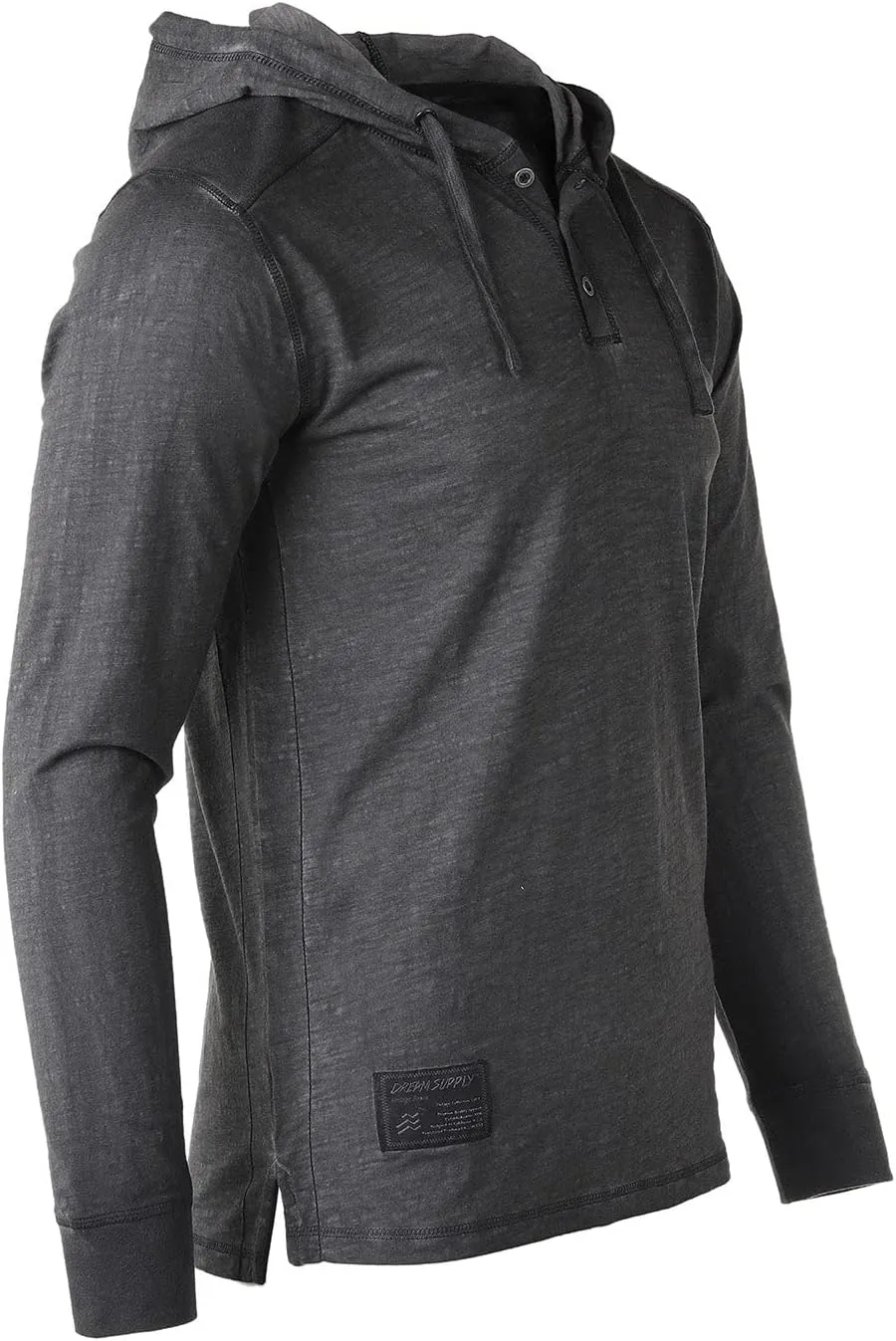 ZIMEGO Men's Long Sleeve Hoodie Garment Dyed Pullover Hood shirt - Lightweight