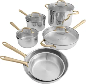 ZLINE 10-Piece Non-Toxic Stainless Steel Cookware Set (CWSETL-ST-10)