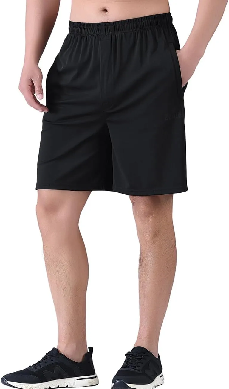 Zoulee Men's Lightweight Athletic Shorts Quick Dry Workout Sports Shorts 7"/ 5"/ 9" with Front Fly