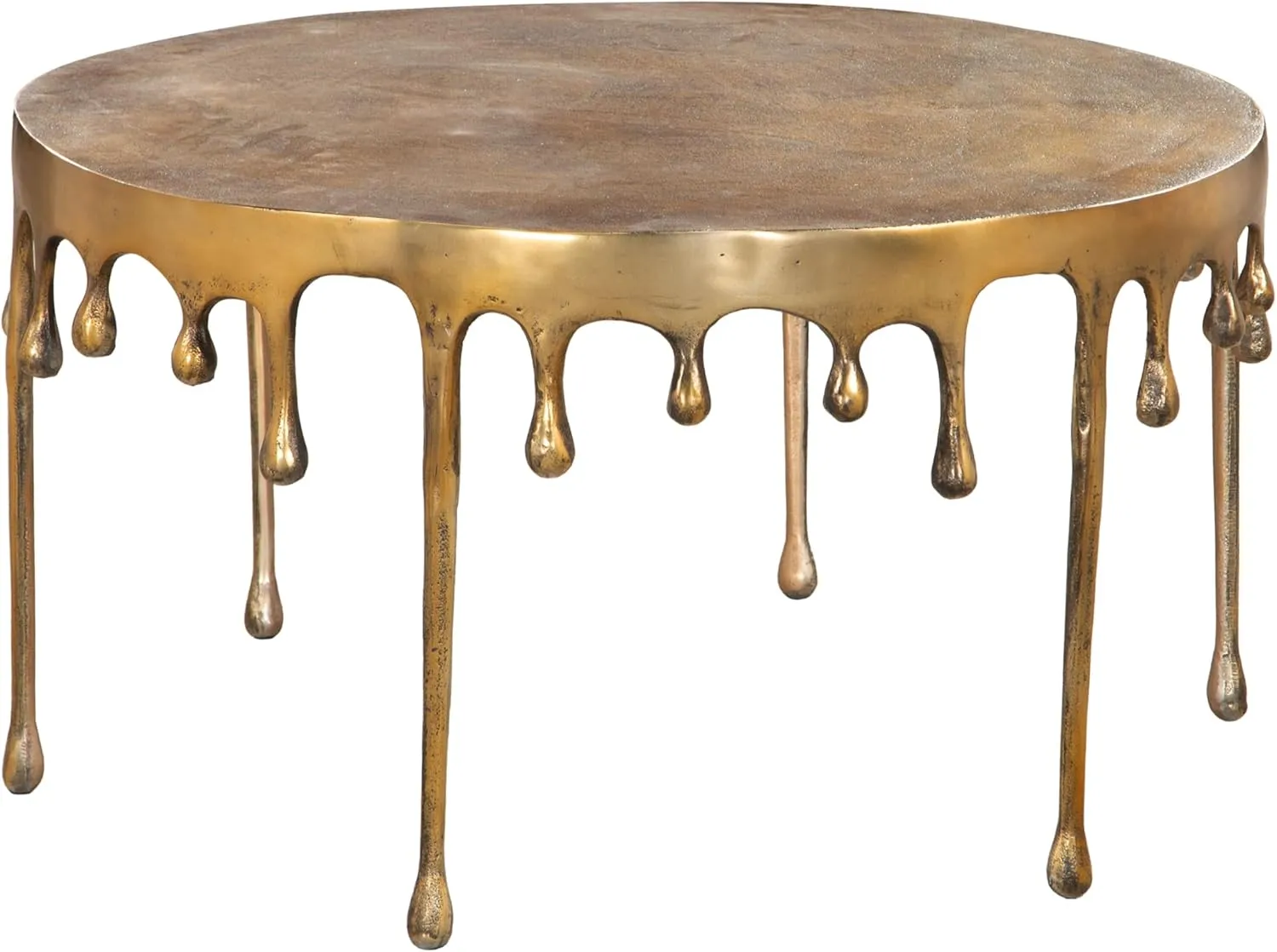 Zuo Drip Coffee Table Antique Brass