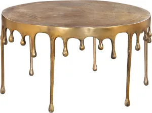 Zuo Drip Coffee Table Antique Brass